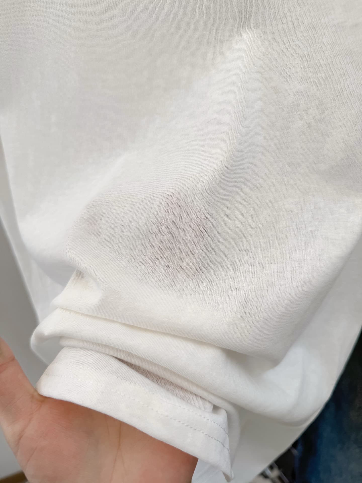 실사 눈꽃 면 대 네클라인 반팔 티셔츠 여성 여름 루즈핏 한국 스타일 기본 셔츠 인사이드 가져 가라. 외출용 반소매 맨위 상세 이미지 10