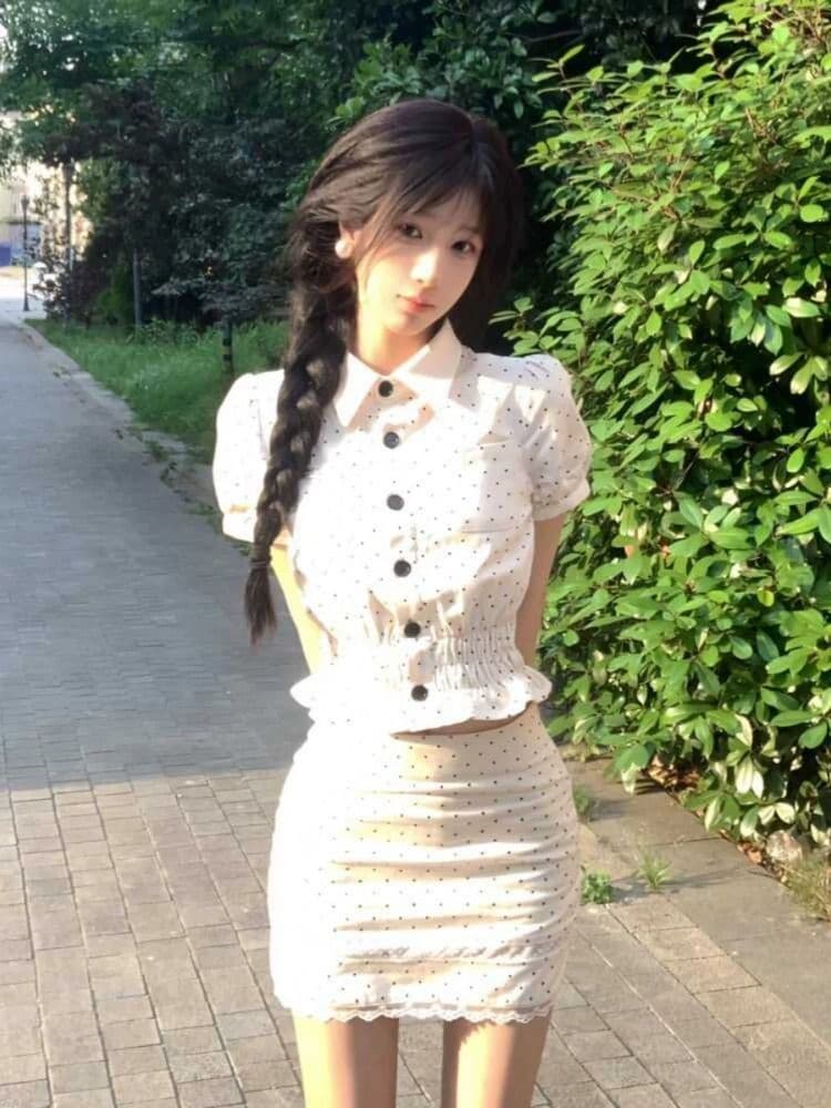 여름 드레스 코디 전체 집합 작은 샤넬 스타일 여성 드레스 서리가 내린 바람 소금 부서 착용 가져 가라. 작은 키 miu 부서 세트 드레스 이미지 3