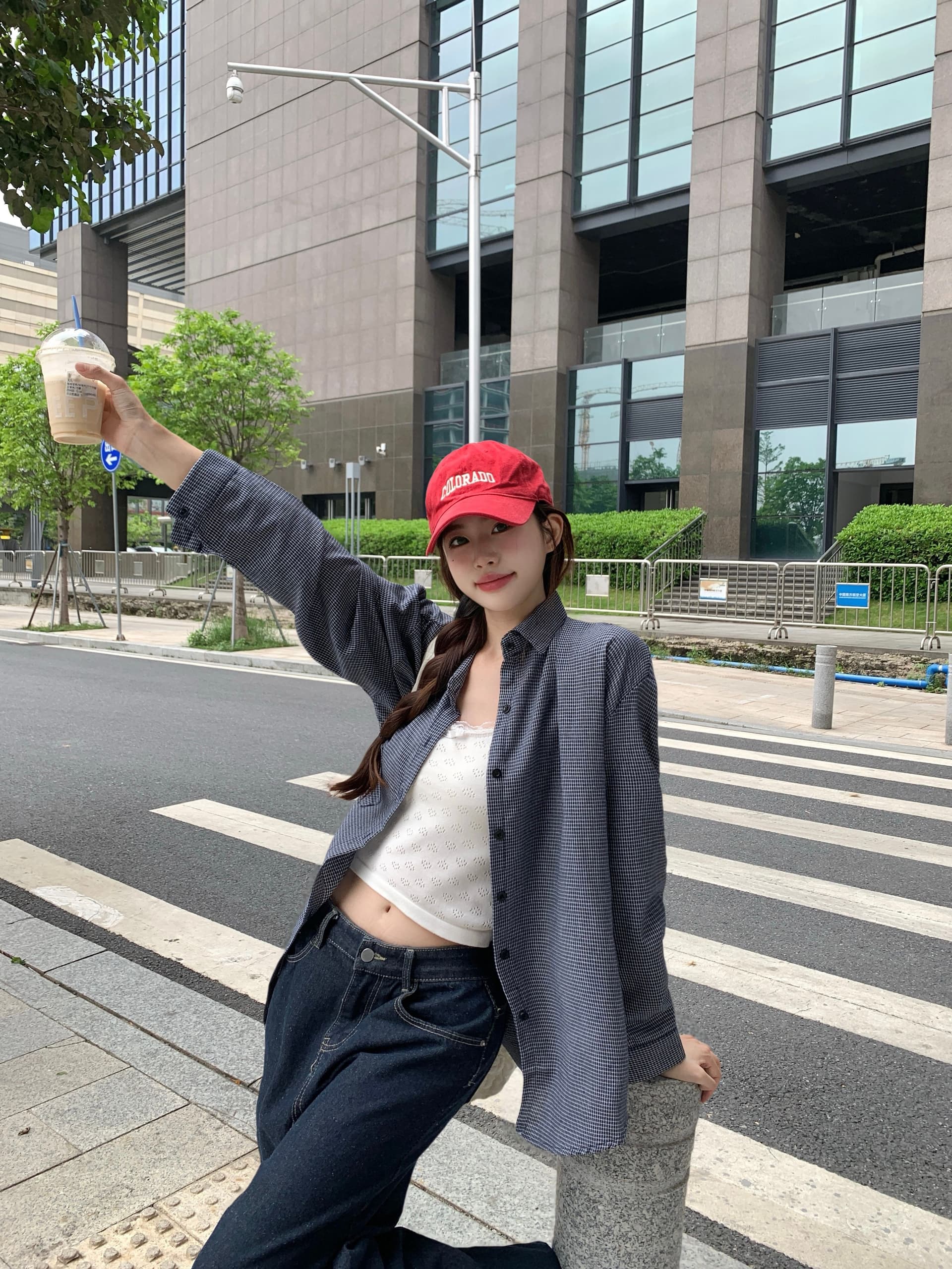 실사 연삭 울 리 체크무늬 여성 셔츠 봄 가을 겨울 디자인 센스 다용도 스택 착용 루즈핏 캐주얼 맨위 재킷 상세 이미지 12