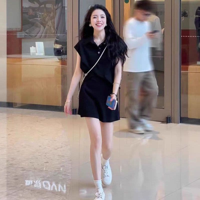 2026 인터넷 유명인 폭발 세트 여성 여름 소금 부서 빛 요리 한 연령 감소 외국 가스 캐주얼 운동 반팔 미니 스커트 투피스 세트 상세 이미지 1