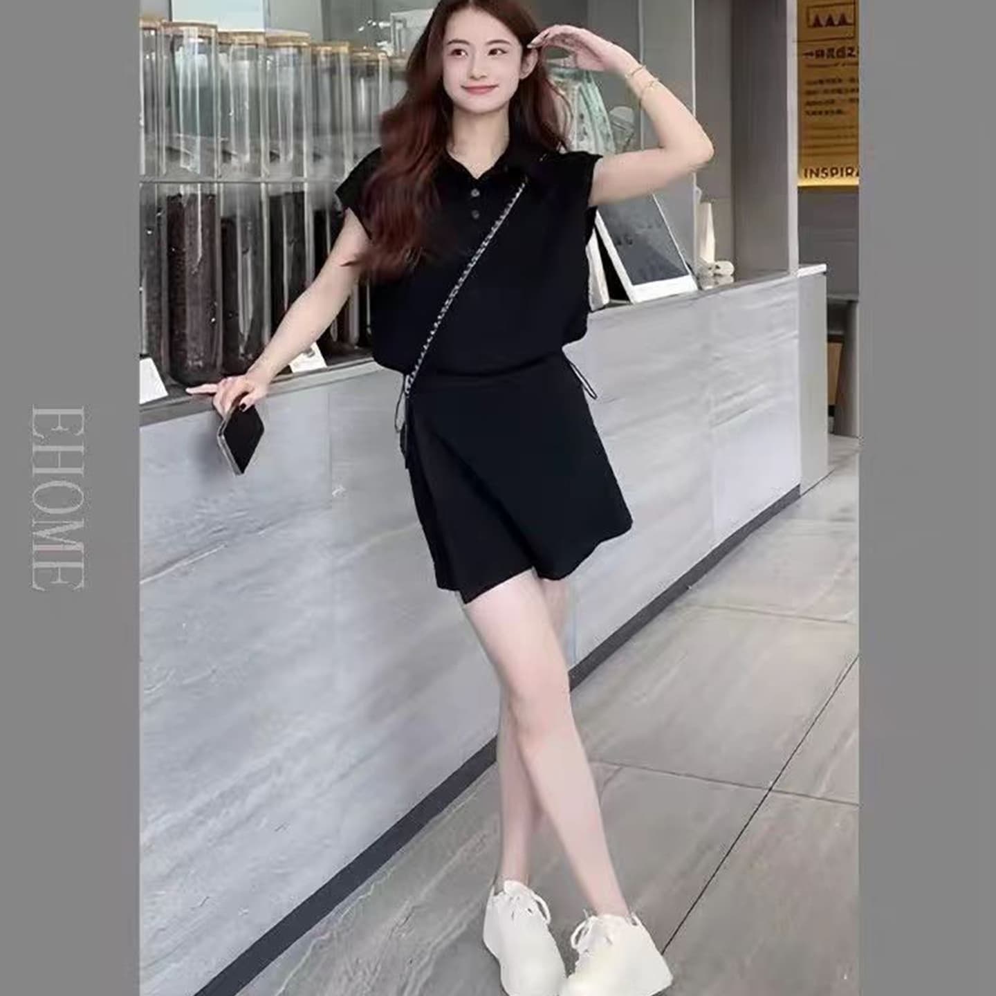 2026 인터넷 유명인 폭발 세트 여성 여름 소금 부서 빛 요리 한 연령 감소 외국 가스 캐주얼 운동 반팔 미니 스커트 투피스 세트 상세 이미지 11