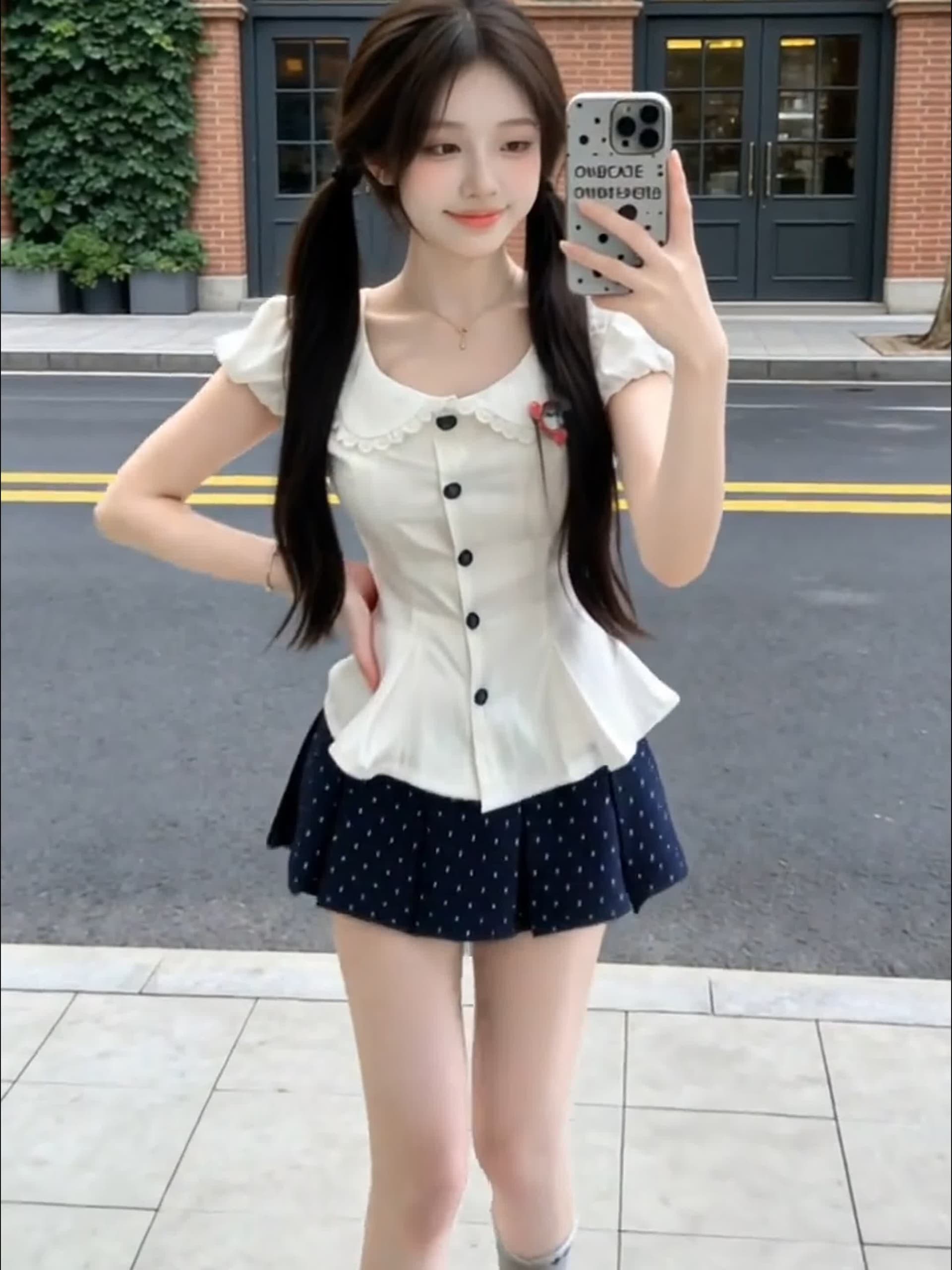경관 그림 정가 바다 소금 우유 표지 여름 디자인 센스 순수한 욕망 핫걸 바람 반팔 셔츠 달콤함 맨위 상세 이미지 5