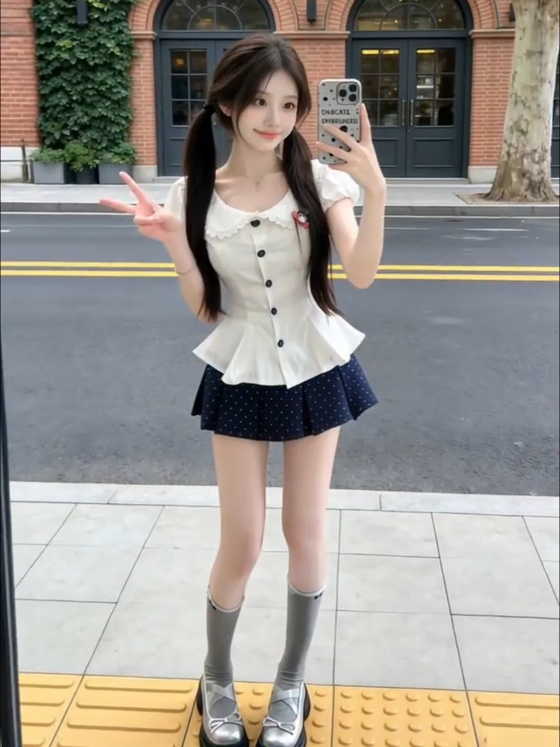 경관 그림 정가 바다 소금 우유 표지 여름 디자인 센스 순수한 욕망 핫걸 바람 반팔 셔츠 달콤함 맨위 상세 이미지 6