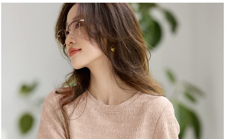 2026 새로운 패션 긍정적 인 어깨 반팔 티셔츠 여성 질감 센스 프랑스식 라운드 넥 작은 대중 고유 한 캐주얼 다용도 맨위 상세 이미지 1