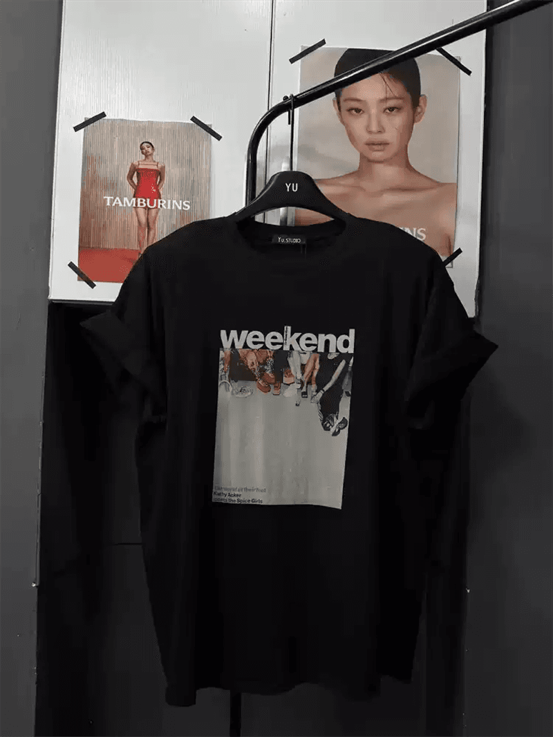 경관 그림 21 순면 210 그램 이후 패키지 칼라 여름 드레스 한 부서 반팔 티셔츠 여성 한국 스타일 루즈핏 빅 사이즈 프린트 상세 이미지 4