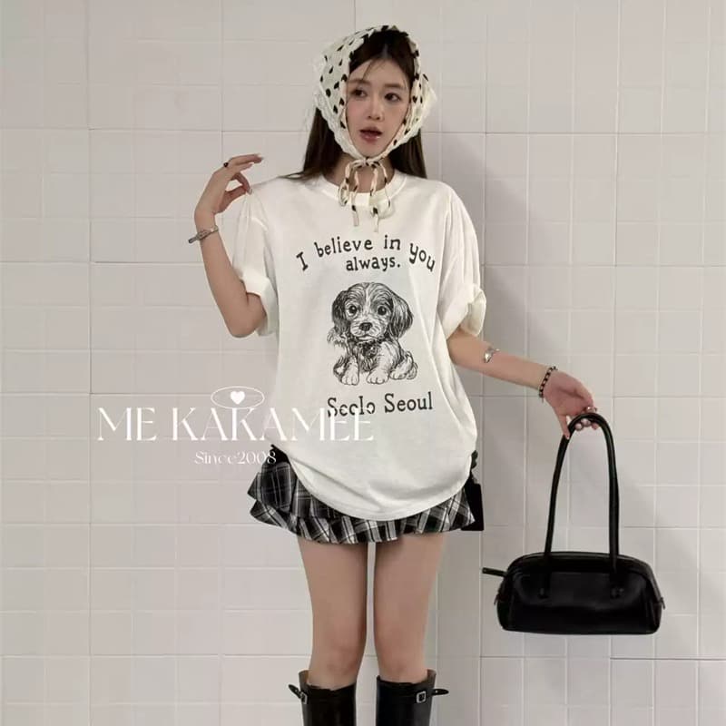 경관 그림 21 순면 210 그램 이후 패키지 칼라 여름 드레스 한 부서 반팔 티셔츠 여성 한국 스타일 루즈핏 빅 사이즈 프린트 이미지 5
