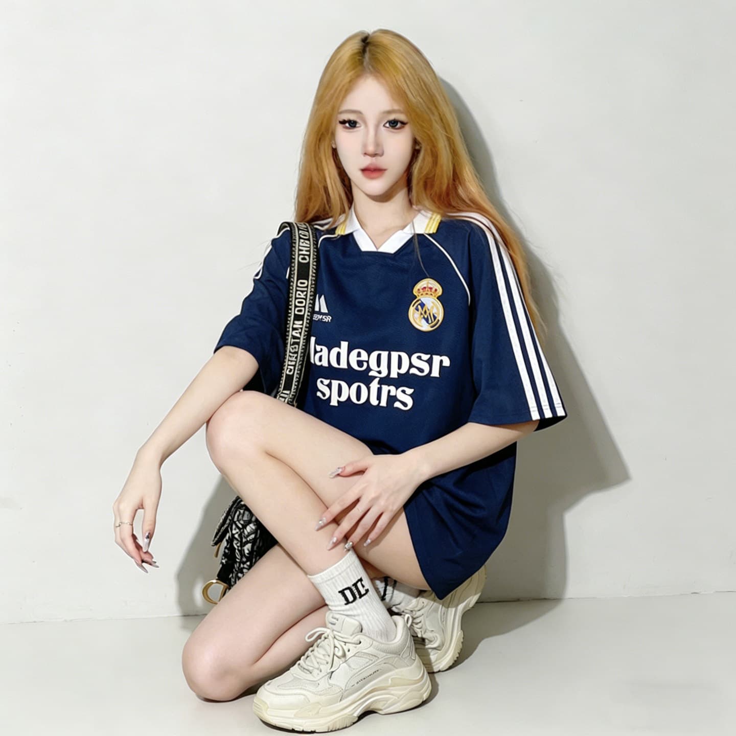 원본 원단 원본 솜씨 아메리칸 거리 폴로 칼라 프린트 루즈핏 저지 트렌드 반팔 티셔츠 남녀 여름 이미지 4