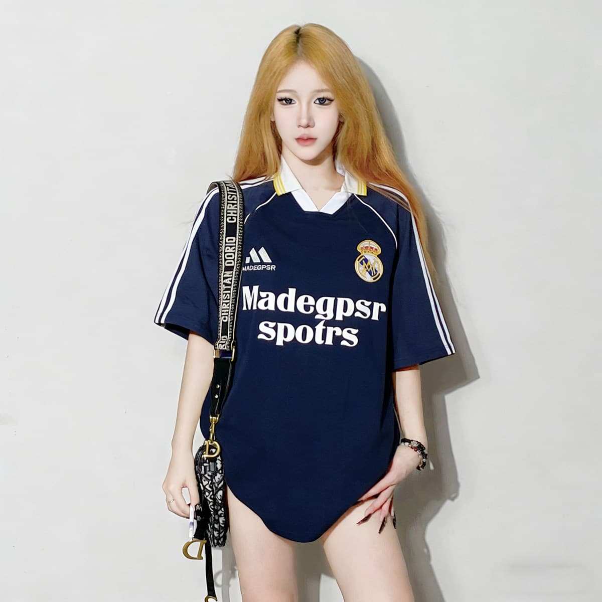 원본 원단 원본 솜씨 아메리칸 거리 폴로 칼라 프린트 루즈핏 저지 트렌드 반팔 티셔츠 남녀 여름 상세 이미지 11