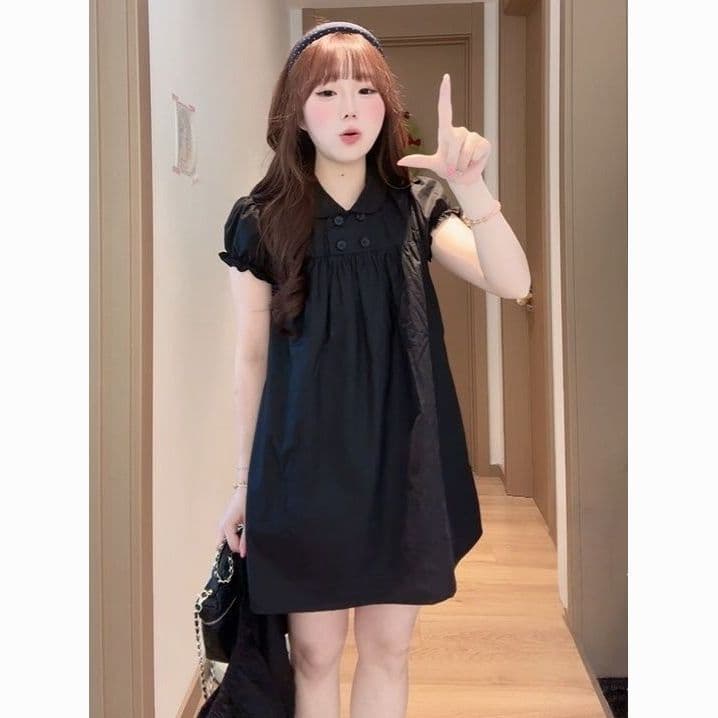 일본식 레트로 체크무늬 폴로 칼라 반팔 여성 드레스 여름 새로운 학원 스타일 루즈핏 외국 가스 슈퍼 잘 생긴 미니 스커트 상세 이미지 8