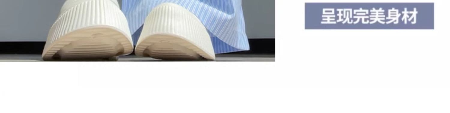 원본 원단 파란색 스트라이프 캐주얼 바지 아이들 여름 얇은 스타일 루즈핏 도루 센스 와이드 레그 팬츠 어린이 상세 이미지 7