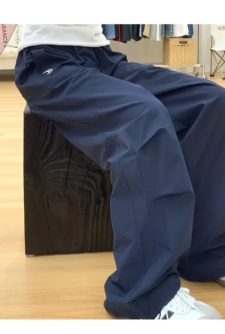 아메리칸 레트로 캐주얼 워크웨어 팬츠 여성 여름 새로운 작은 키 루즈핏 슬림해 보이는 다용도 운동 바지 상세 이미지 8