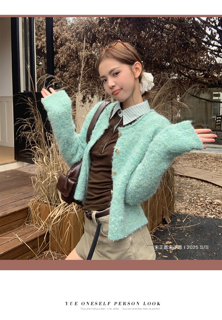 원본 품질 커피 색상 페이크 레이어드 스트라이프 POLO 칼라 긍정적 인 어깨 긴팔 티셔츠 봄 가을 빅 사이즈 몸매 가꾸기 맨위 상세 이미지 20