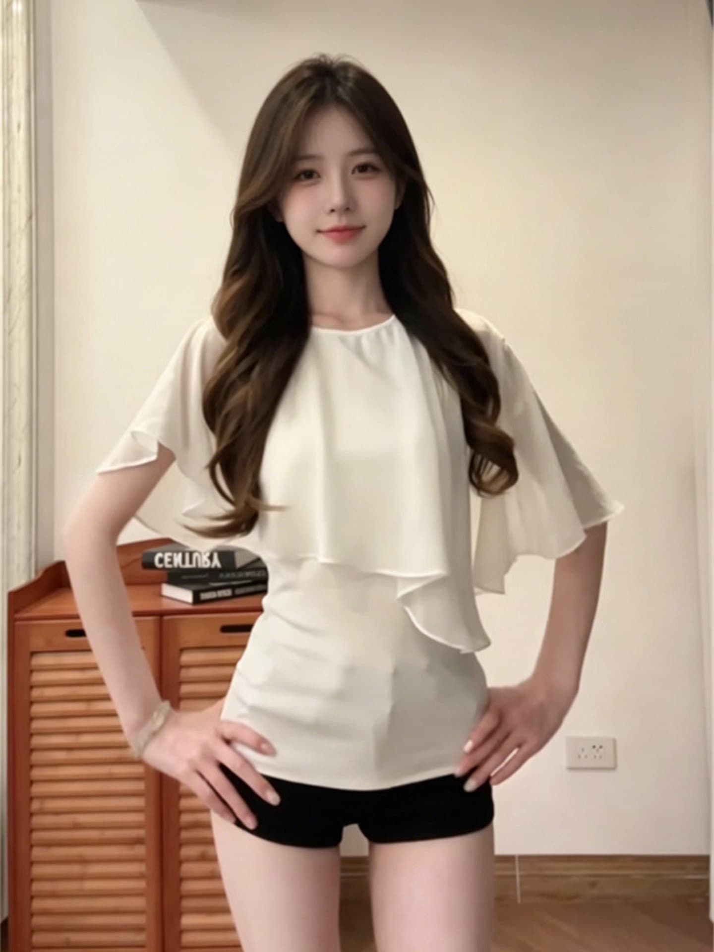 아메리칸 화이트 패치워크 핫걸 티셔츠 여성 여름 몸매 가꾸기 슬림해 보이는 디자인 센스 다용도 순수한 욕망 캐주얼 품격 맨위 상세 이미지 3