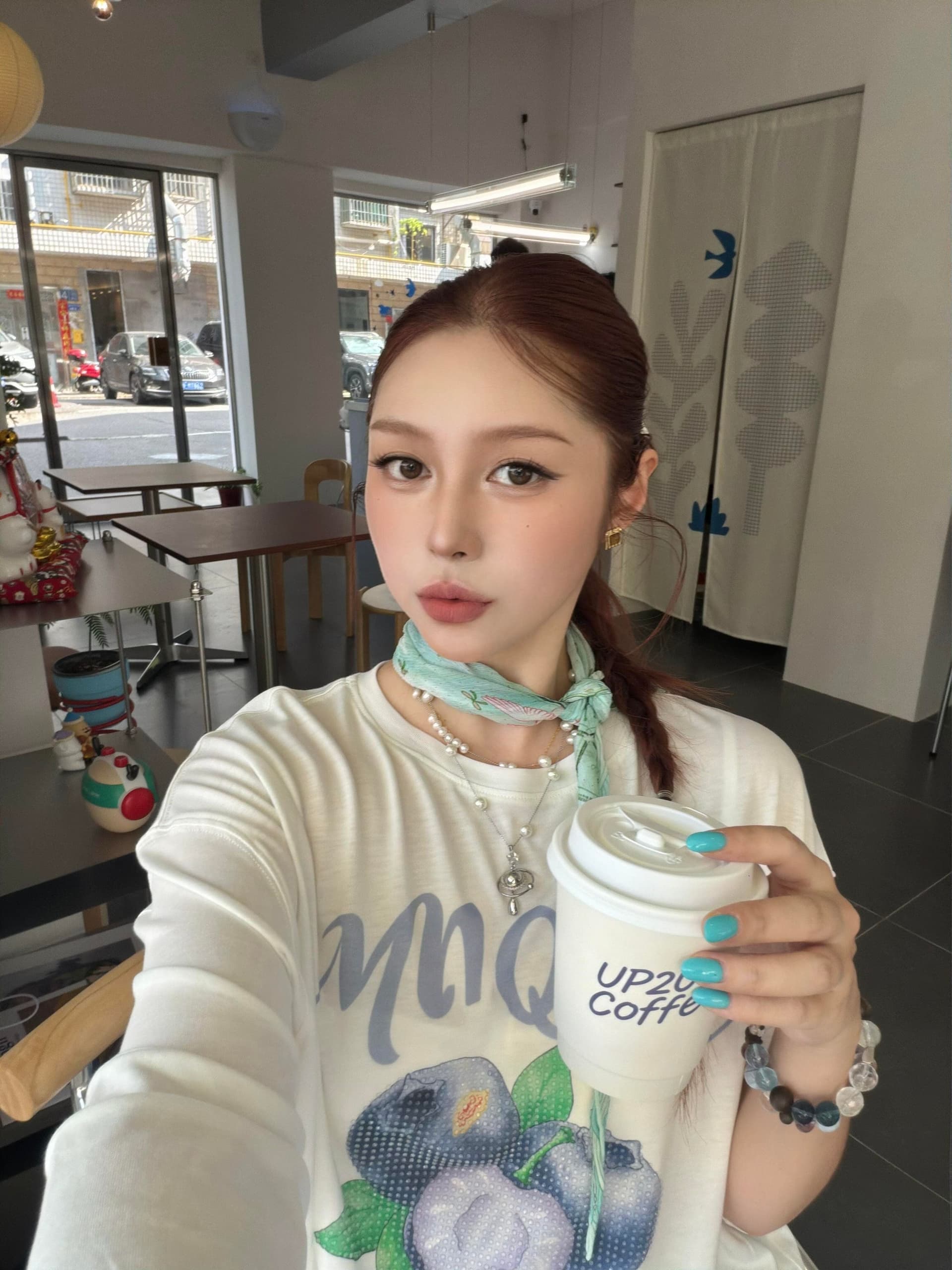 180 그램 아마 눈꽃 긴팔 티셔츠 태양 보호 셔츠 기본 셔츠 블라우스 통기성 루즈핏 이미지 4