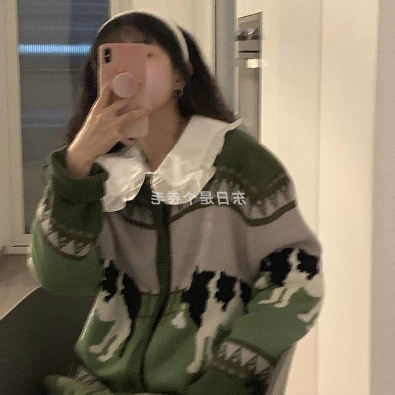 일본식 달콤함 베이비 칼라 긴팔 여성 셔츠 2026 가을 새로운 인사이드 가져 가라. 스택 착용 셔츠 루즈핏 연령 감소 맨위 이미지 4