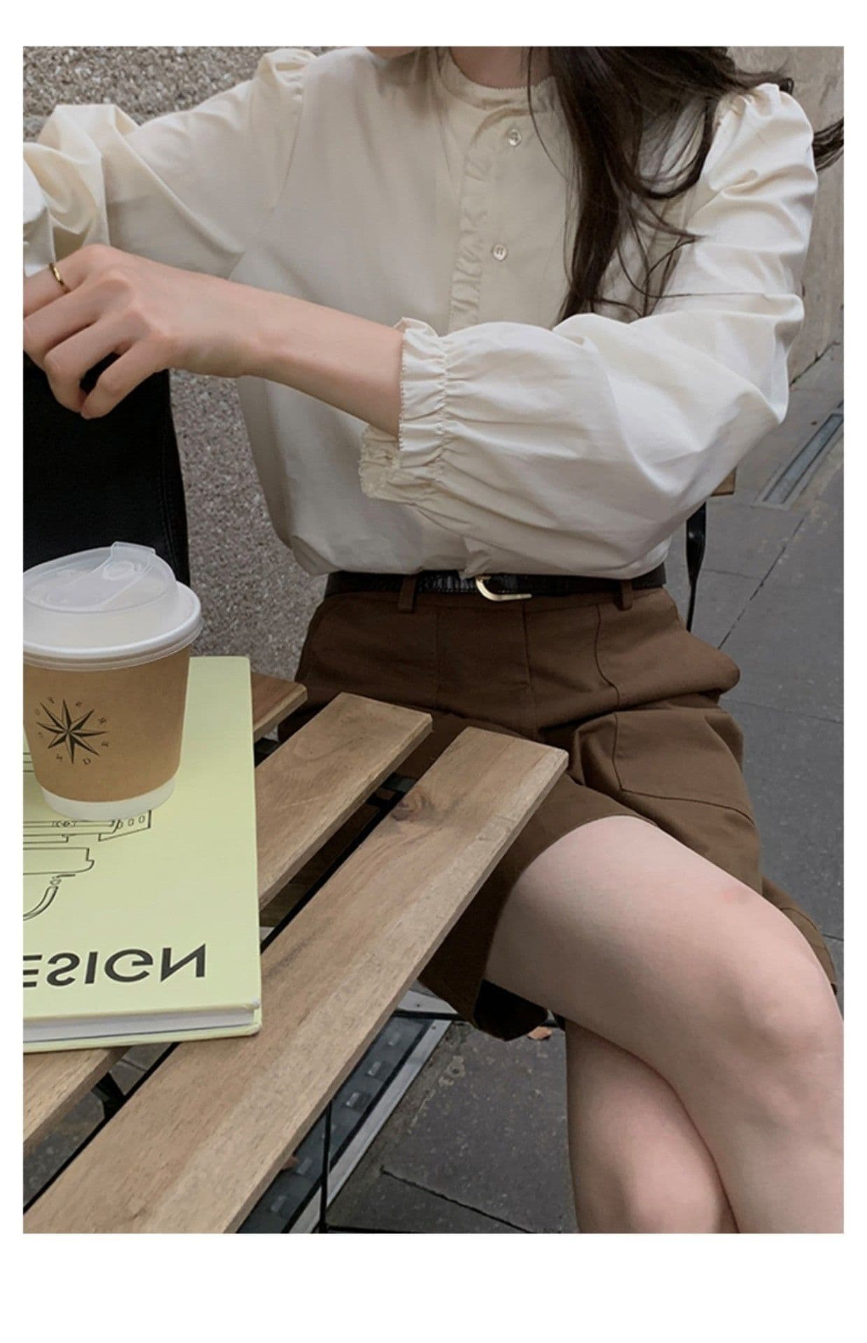 프랑스식 레트로 화이트 여성 셔츠 2026 년 봄 새로운 프릴 다용도 긴팔 셔츠 스택 착용 고급 센스 상세 이미지 10