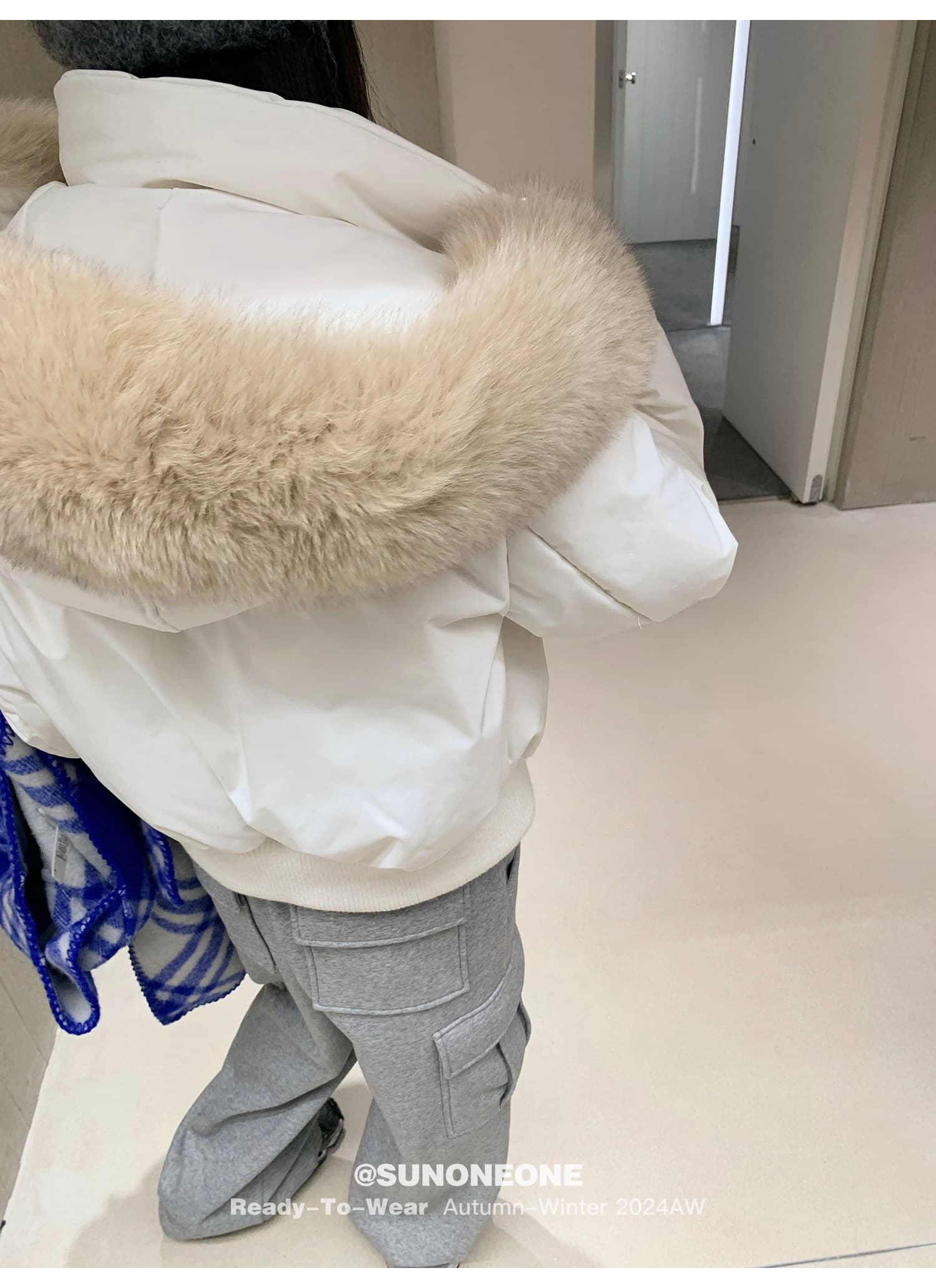블루스 순간 여우 모피 칼라 쇼트 스타일 자이언트 잘 생긴 다운 재킷 여성 머저리 작은 키 재킷 새로운 코튼 자켓 상세 이미지 12