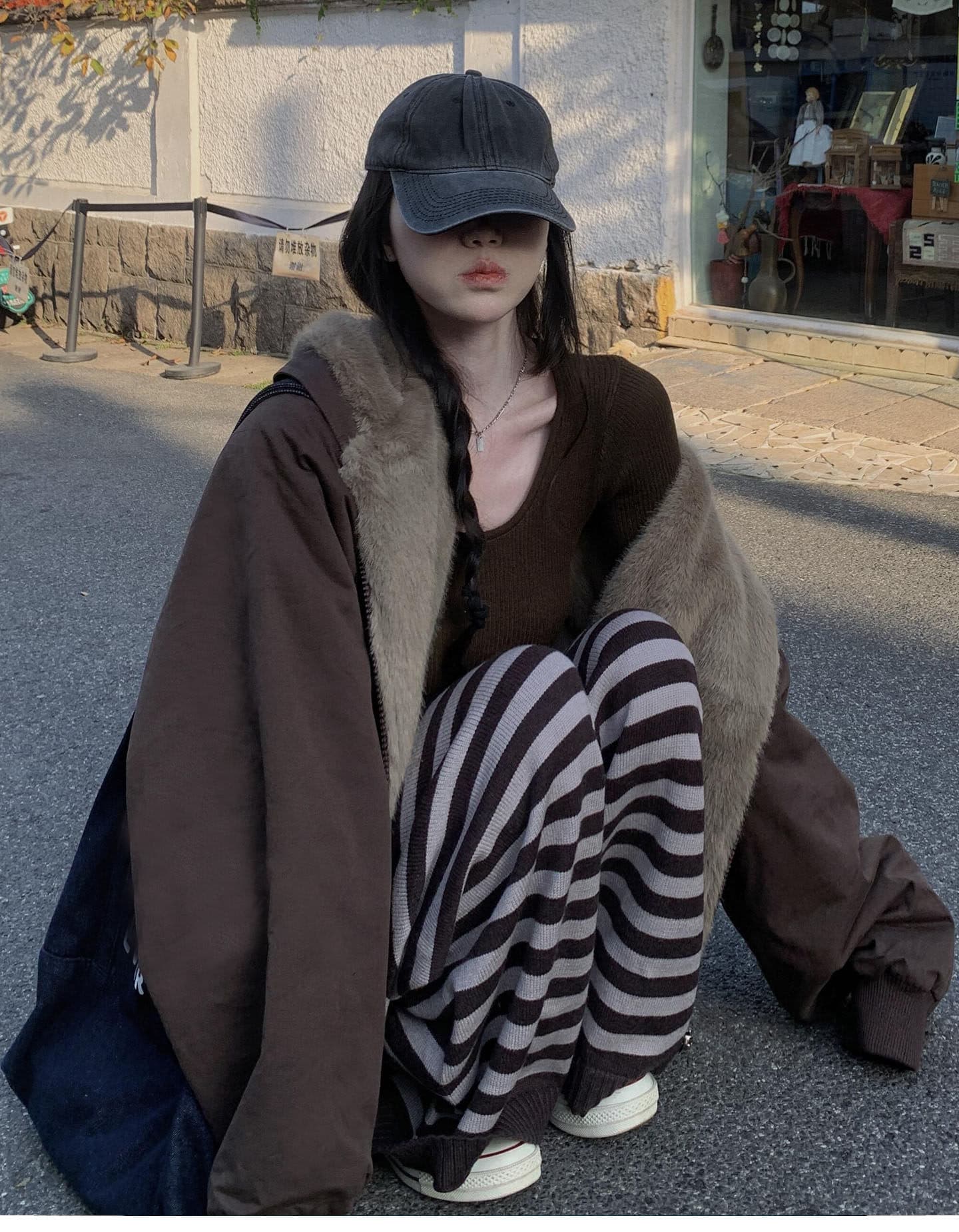 눈 국가 따뜻한 겨울 양면 착용 무거운 두꺼운 좌 산 조각 워싱 면 의류 재킷 재킷 수달 털 다용도 여성 상세 이미지 6
