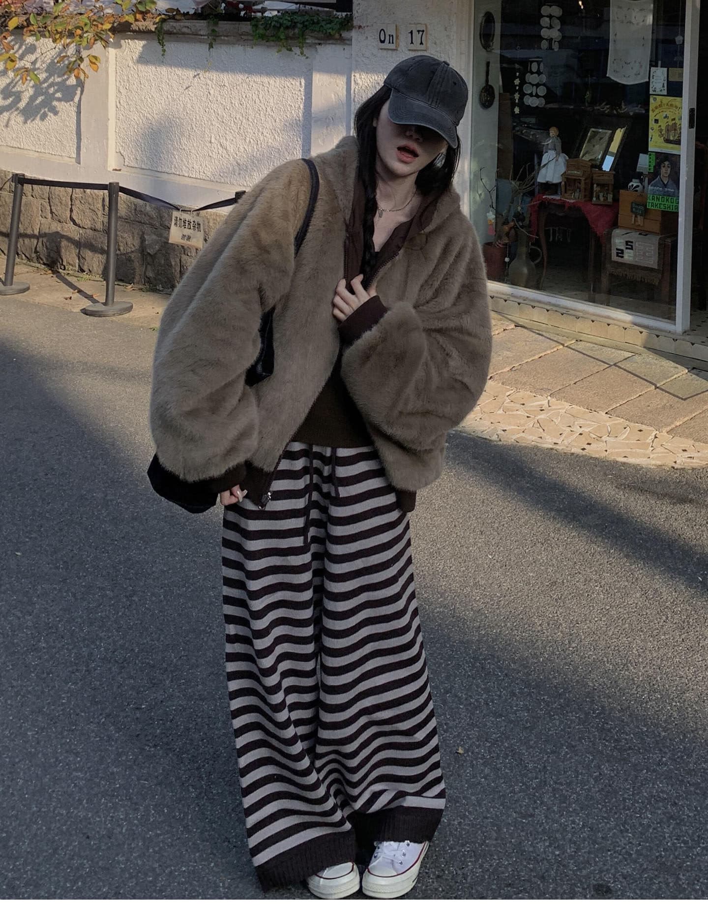 눈 국가 따뜻한 겨울 양면 착용 무거운 두꺼운 좌 산 조각 워싱 면 의류 재킷 재킷 수달 털 다용도 여성 상세 이미지 7