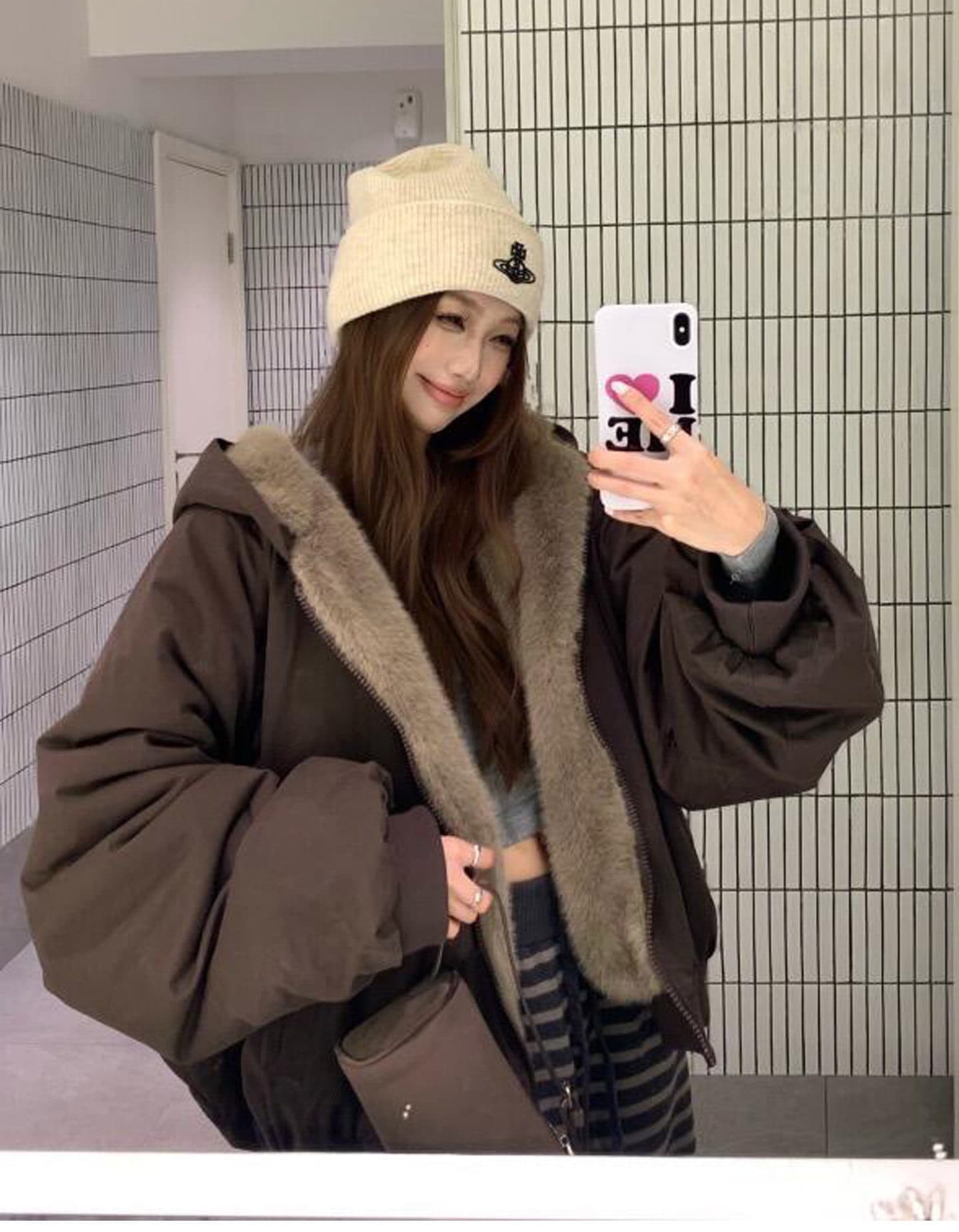 눈 국가 따뜻한 겨울 양면 착용 무거운 두꺼운 좌 산 조각 워싱 면 의류 재킷 재킷 수달 털 다용도 여성 상세 이미지 15