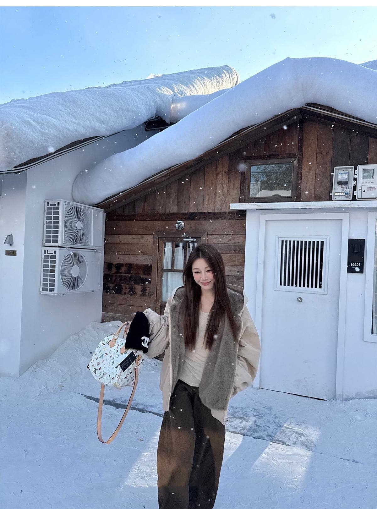 눈 국가 따뜻한 겨울 양면 착용 무거운 두꺼운 좌 산 조각 워싱 면 의류 재킷 재킷 수달 털 다용도 여성 상세 이미지 25