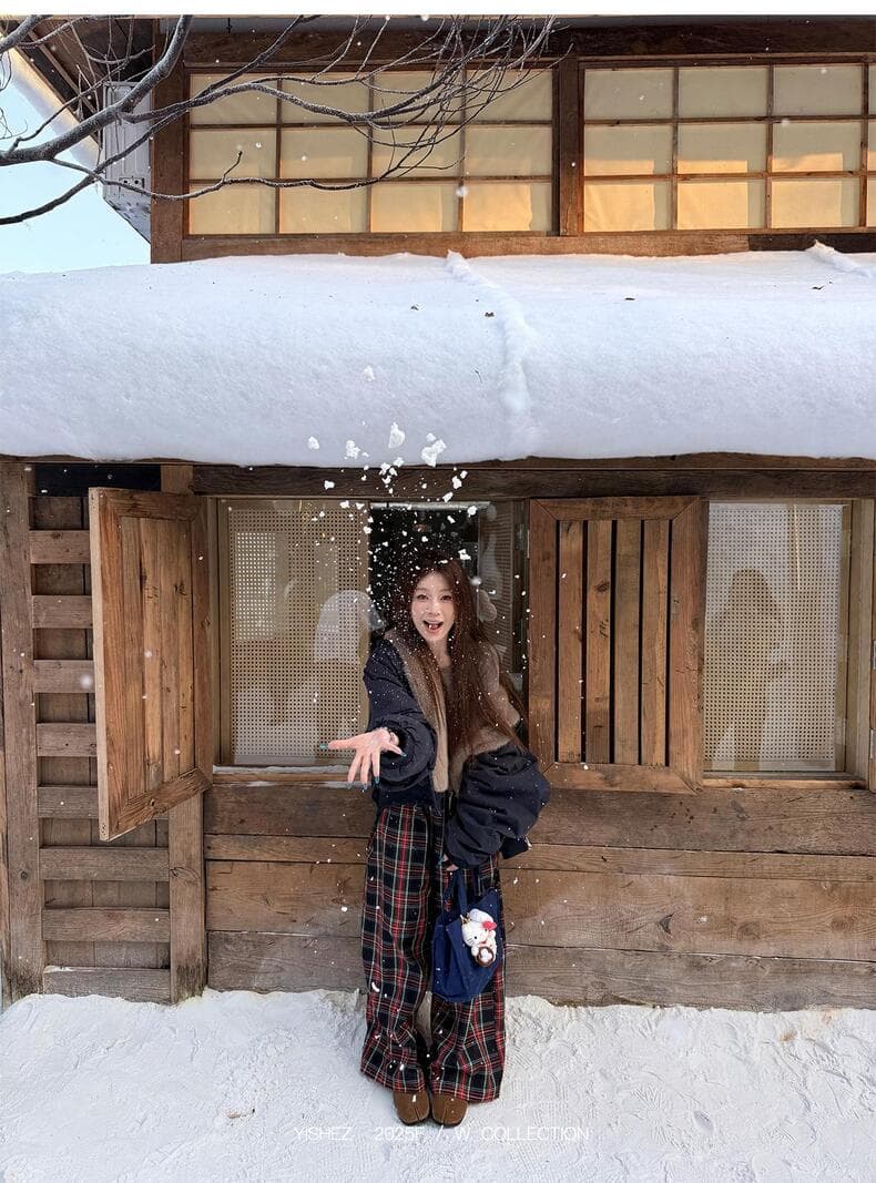 눈 국가 따뜻한 겨울 양면 착용 무거운 두꺼운 좌 산 조각 워싱 면 의류 재킷 재킷 수달 털 다용도 여성 상세 이미지 32