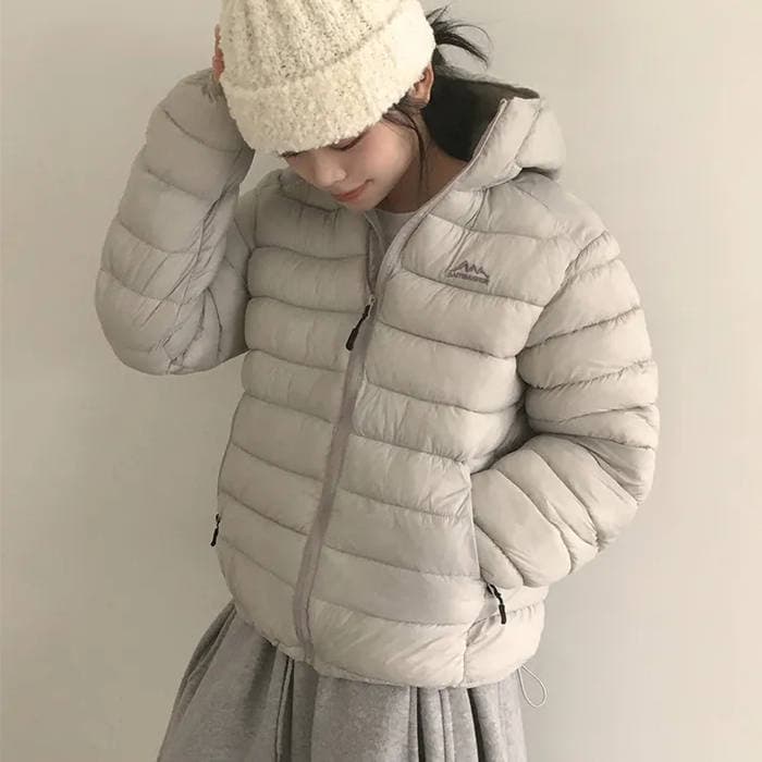 한국 chic 아래 면화 의류 여성 겨울 25 새로운 얇고 가벼운 후드 작은 목화 진딧물 루즈핏 패션 다운 재킷