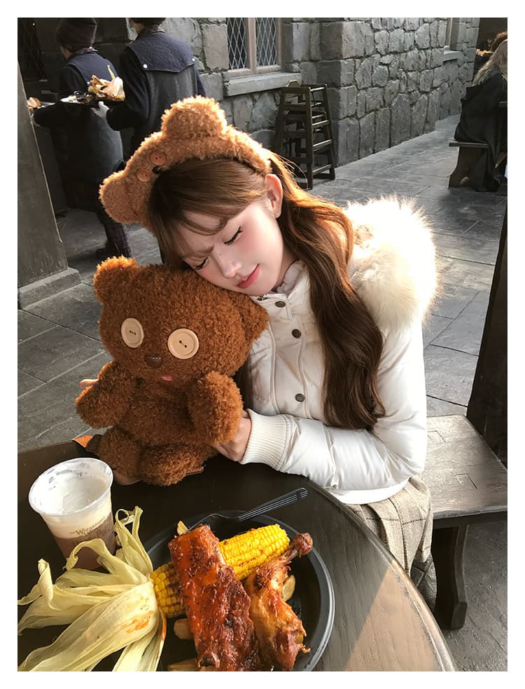 초기 꿈 pokemeng 사랑의 신 벨라 슬림해 보이는 네리 털이 있는 아래 면화 의류 너구리 모피 상세 이미지 21