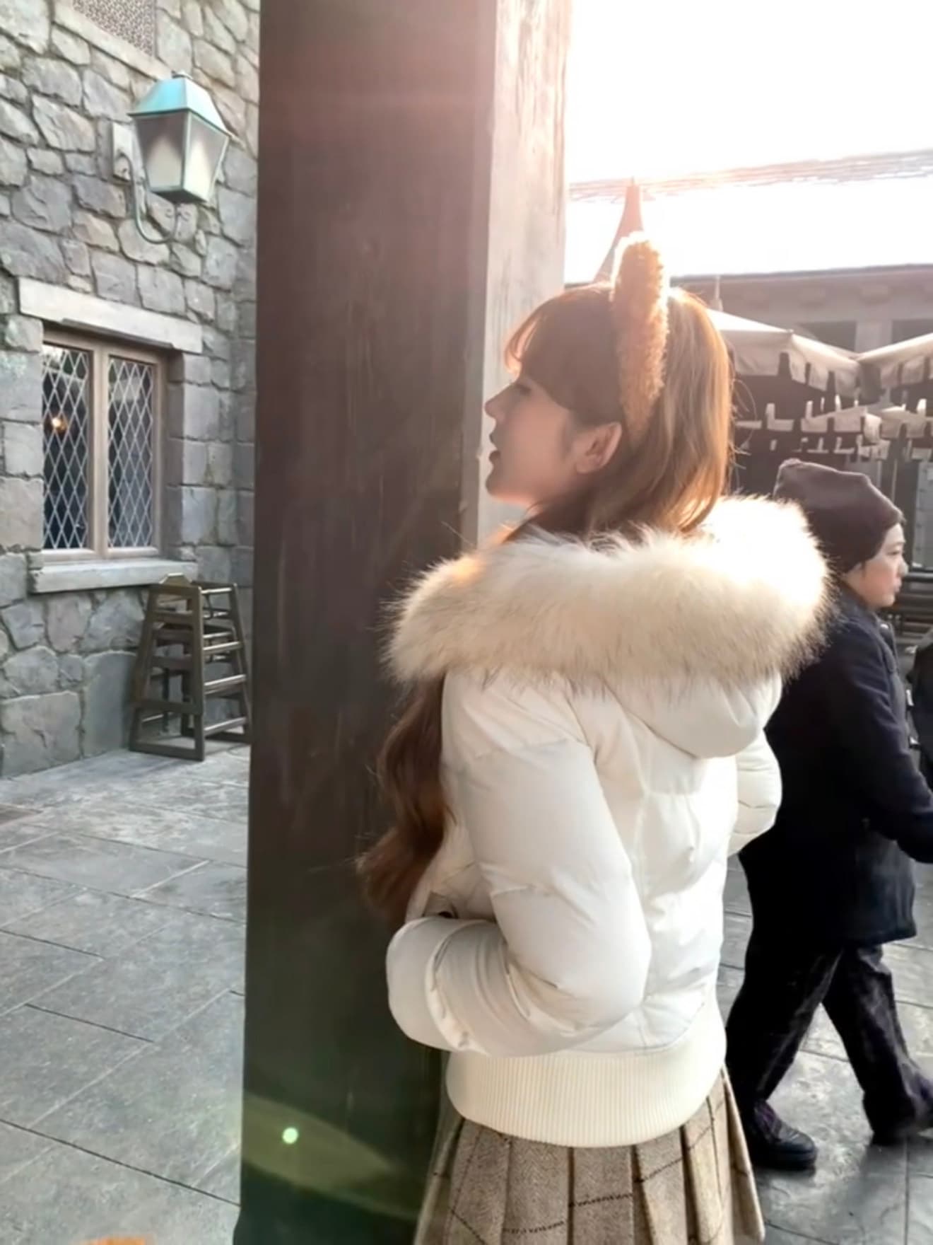 초기 꿈 pokemeng 사랑의 신 벨라 슬림해 보이는 네리 털이 있는 아래 면화 의류 너구리 모피 상세 이미지 43