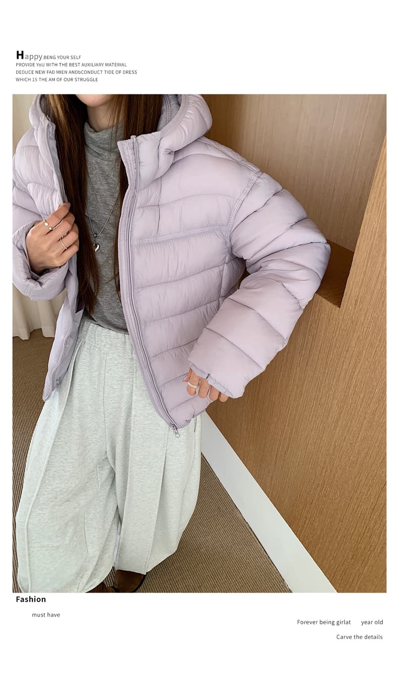 실사 한국 스타일 루즈핏 2026 다운 재킷 여성 갈비 살 버블 푸 내부 및 외부 같은 재료 거북이 쇼트 스타일 후드 코튼 자켓 상세 이미지 28