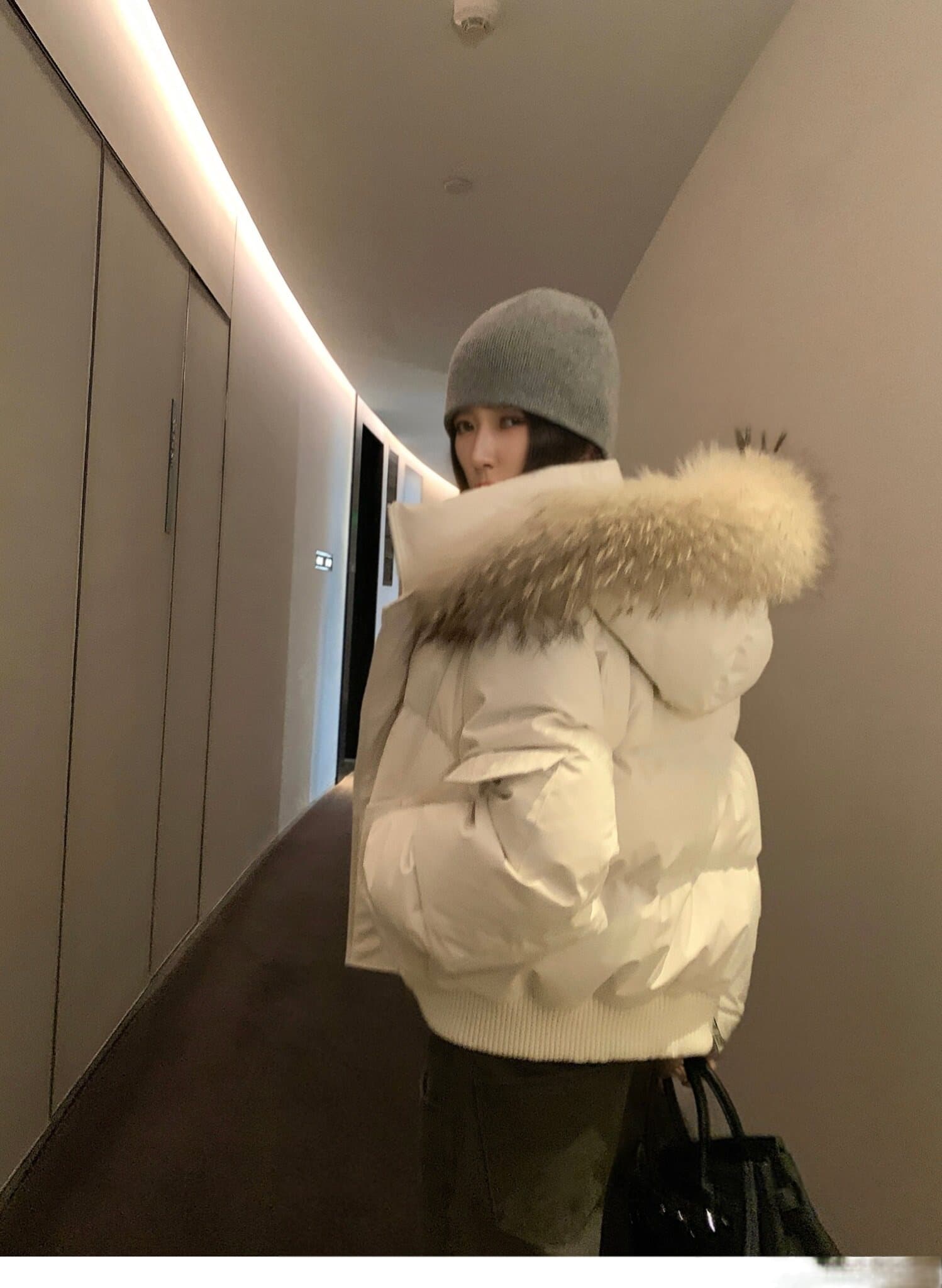 작은 키 다운 재킷 여성 면 의류 재킷 워크웨어 Parker ins 한국 스타일 두꺼운 스탠드 칼라 쇼트 스타일 다운 외투 상세 이미지 12