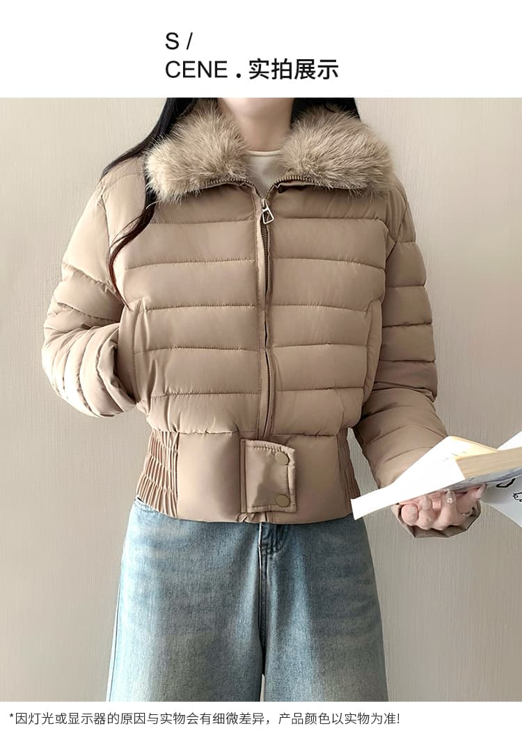작은 예쁜 허리 겨울 새로운 면 옷 면 의류 여성 짧은 겨울 의류 두꺼운 보온 잘 생긴 여성 목화 진딧물 재킷 상세 이미지 13