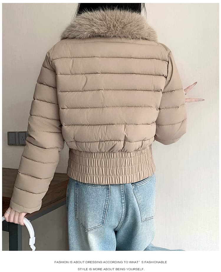 작은 예쁜 허리 겨울 새로운 면 옷 면 의류 여성 짧은 겨울 의류 두꺼운 보온 잘 생긴 여성 목화 진딧물 재킷 상세 이미지 16