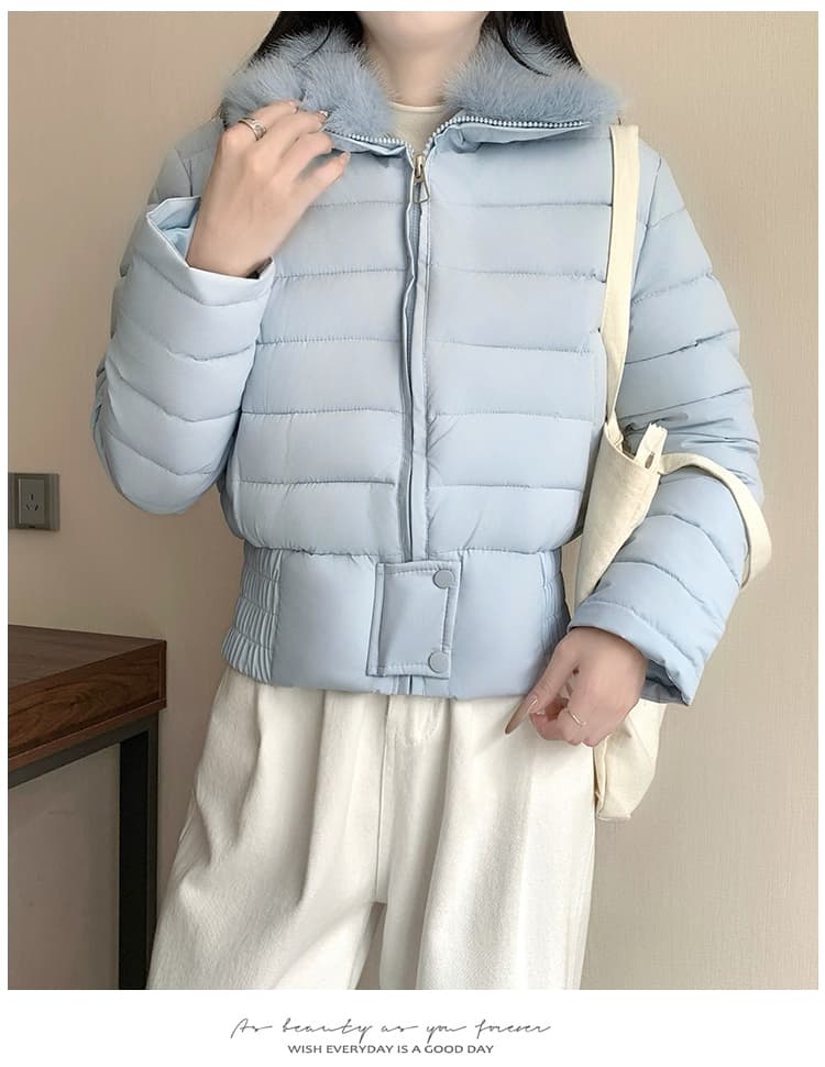 작은 예쁜 허리 겨울 새로운 면 옷 면 의류 여성 짧은 겨울 의류 두꺼운 보온 잘 생긴 여성 목화 진딧물 재킷 상세 이미지 26
