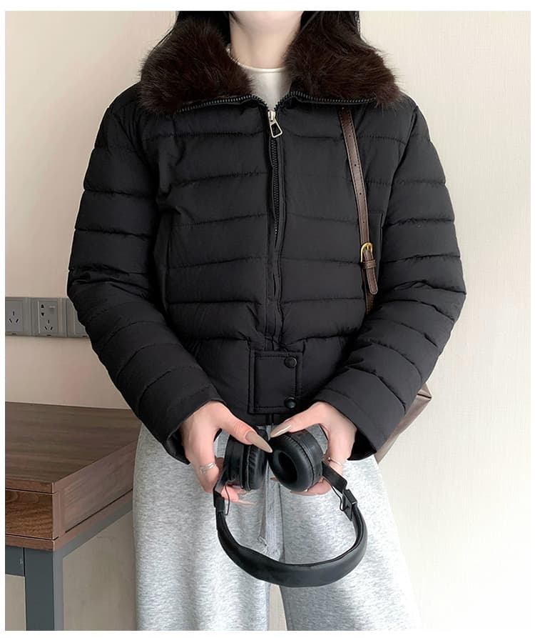 작은 예쁜 허리 겨울 새로운 면 옷 면 의류 여성 짧은 겨울 의류 두꺼운 보온 잘 생긴 여성 목화 진딧물 재킷 상세 이미지 29