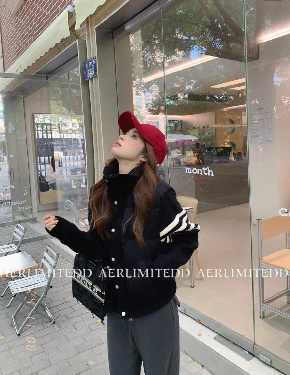 한 부서 학원 스타일 디자인 센스 패치워크 니트 면 의류 남녀 가을 겨울 고유 한 Chic 스탠드 칼라 얇고 가벼운 면 옷 재킷 상세 이미지 5
