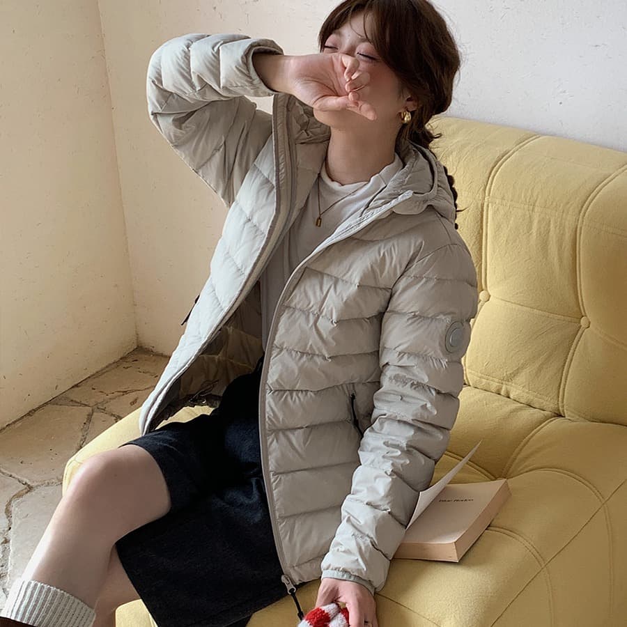 갈비 살 아래 면화 의류 여성 짧은 얇고 가벼운 완장 새로운 한국 스타일 캐주얼 가을 겨울철 후드 재킷 트렌디 2026 이미지 5