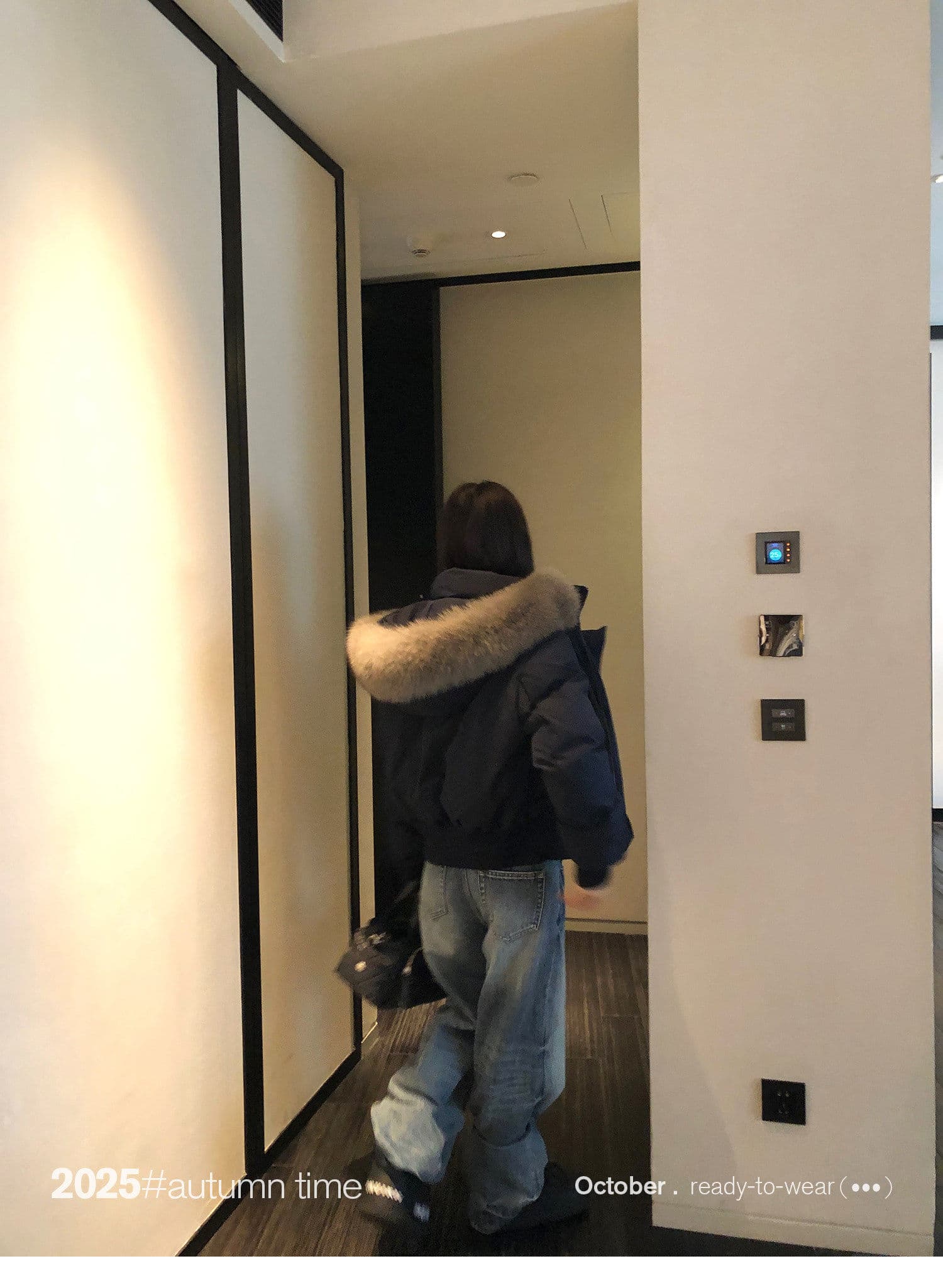 snoneone 블루스 순간 여우 모피 칼라 쇼트 스타일 자이언트 잘 생긴 아래 면화 의류 여자 작은 키 재킷 상세 이미지 36