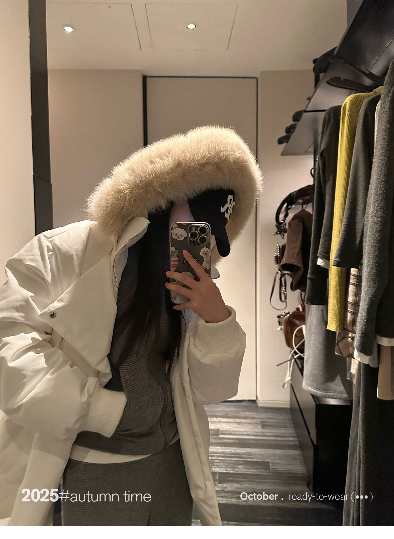snoneone 블루스 순간 여우 모피 칼라 쇼트 스타일 자이언트 잘 생긴 아래 면화 의류 여자 작은 키 재킷 상세 이미지 54