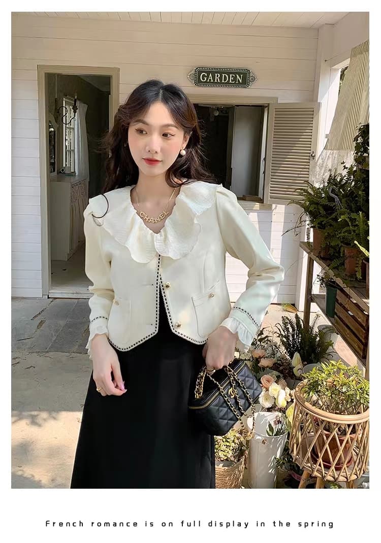2026 새로운 프랑스식 한국 스타일 여성 의류 레트로 슬립 드레스 외부 가져 가라. 재킷 상세 이미지 10