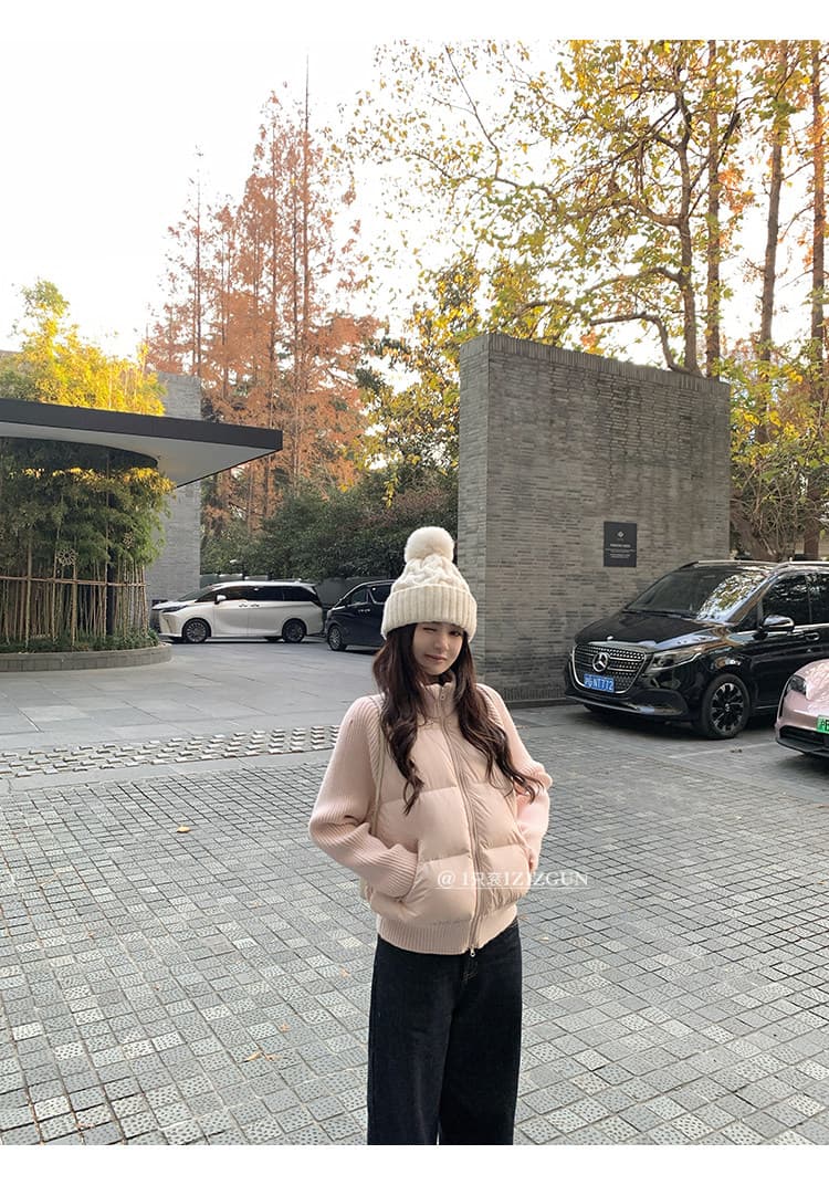 한 부서 슈퍼 잘 생긴 면 의류 여성 2026 새로운 겨울 니트 슬리브 면 옷 작은 키 목화 진딧물 두꺼운 겨울 의류 재킷 상세 이미지 35