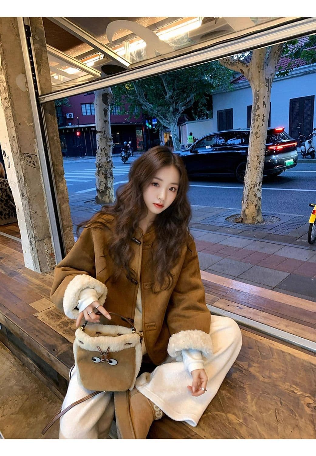 2026 새로운 슈퍼 잘 생긴 양면 착용 스웨이드 원단 올해 인기 어린 양 플리스 피모 하나 여성 코트 겨울 상세 이미지 15