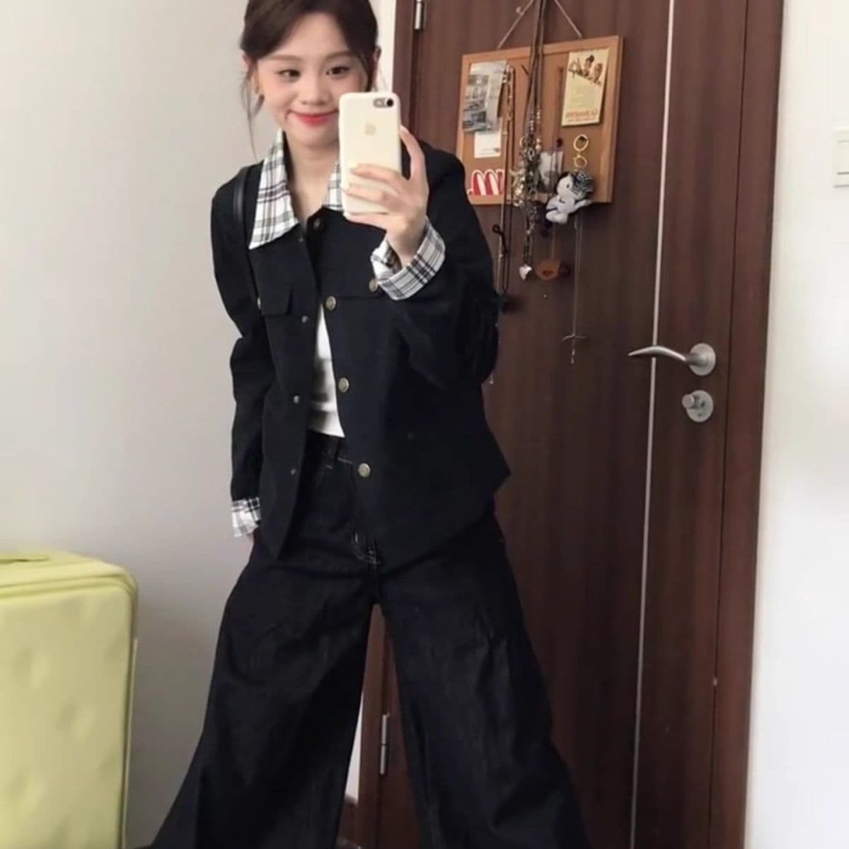 한 부서 이른 가을 배색 2026 여성 코트 작은 키 새로운 루즈핏 다용도 디자인 센스 폴로 칼라 오픈 가디건 재킷 트렌디 상세 이미지 7