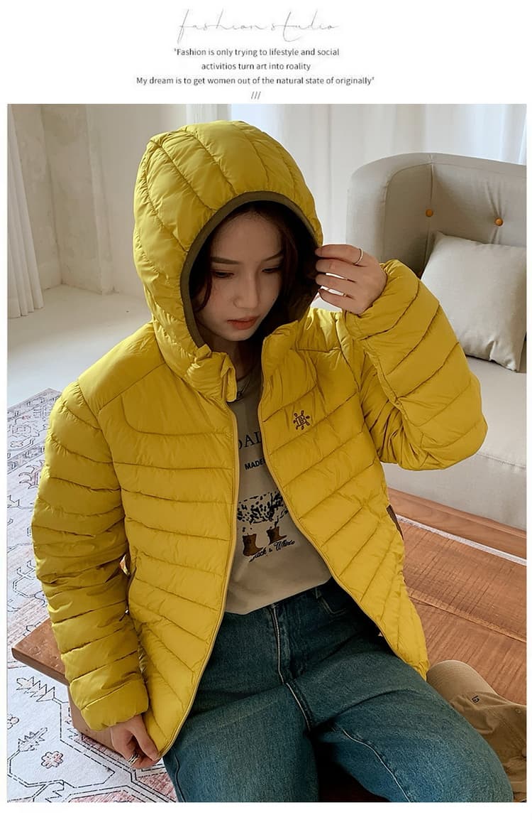 실사 탐험 새겨 져 있음 tanke 가을 겨울 커플 갈비 살 다운 재킷 방풍 보온 후드 남녀 패션 면 옷 재킷 상세 이미지 14