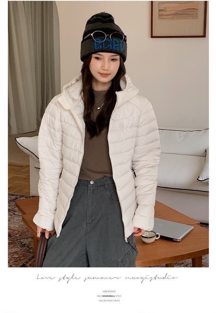 실사 탐험 새겨 져 있음 tanke 가을 겨울 커플 갈비 살 다운 재킷 방풍 보온 후드 남녀 패션 면 옷 재킷 상세 이미지 16