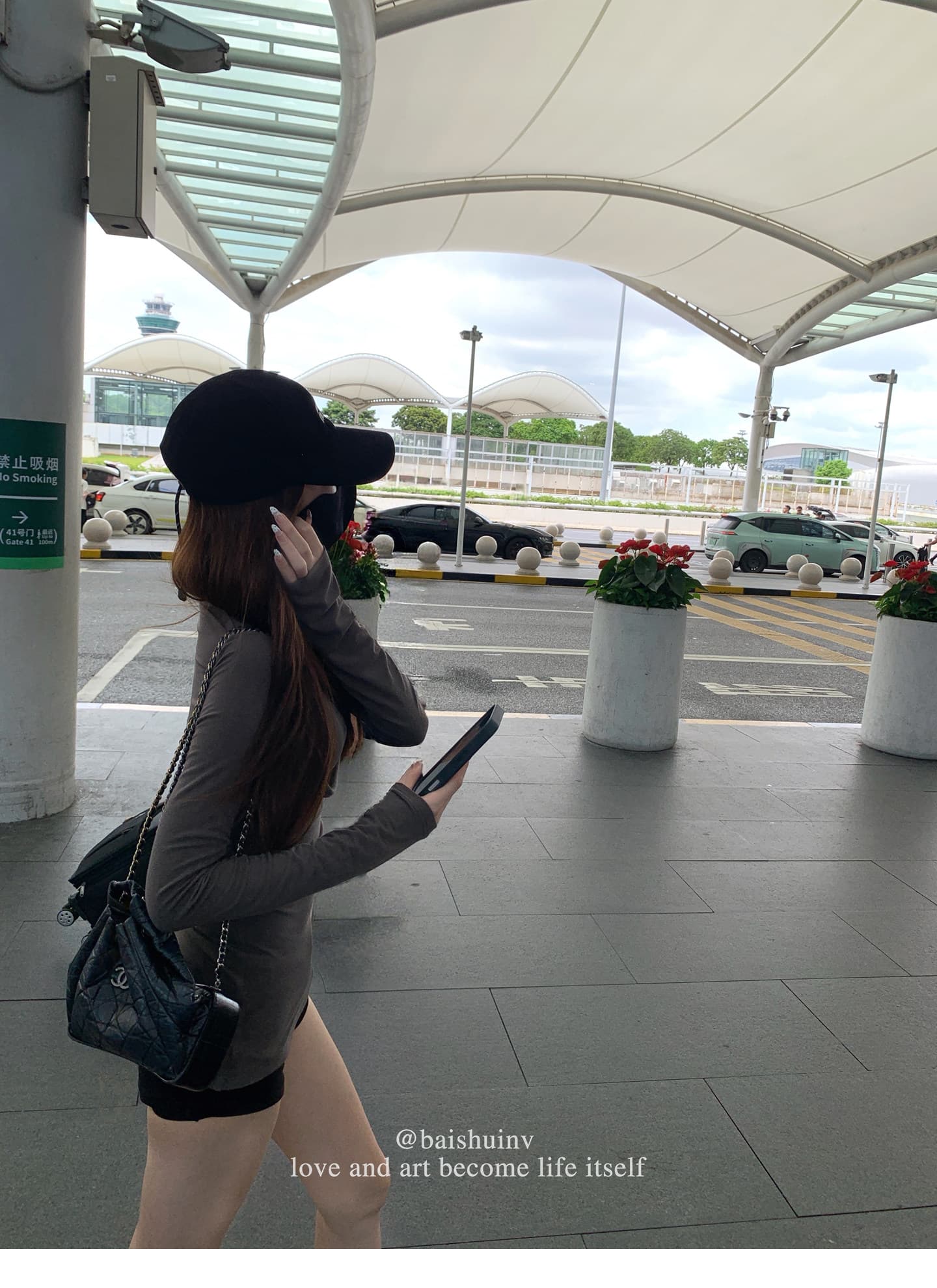 원본 품질 회색 긴팔 티셔츠 슬림해 보이는 불규칙 종이 사람들 자외선 차단 블라우스 꼬집기 허리 위로 의류 상세 이미지 8