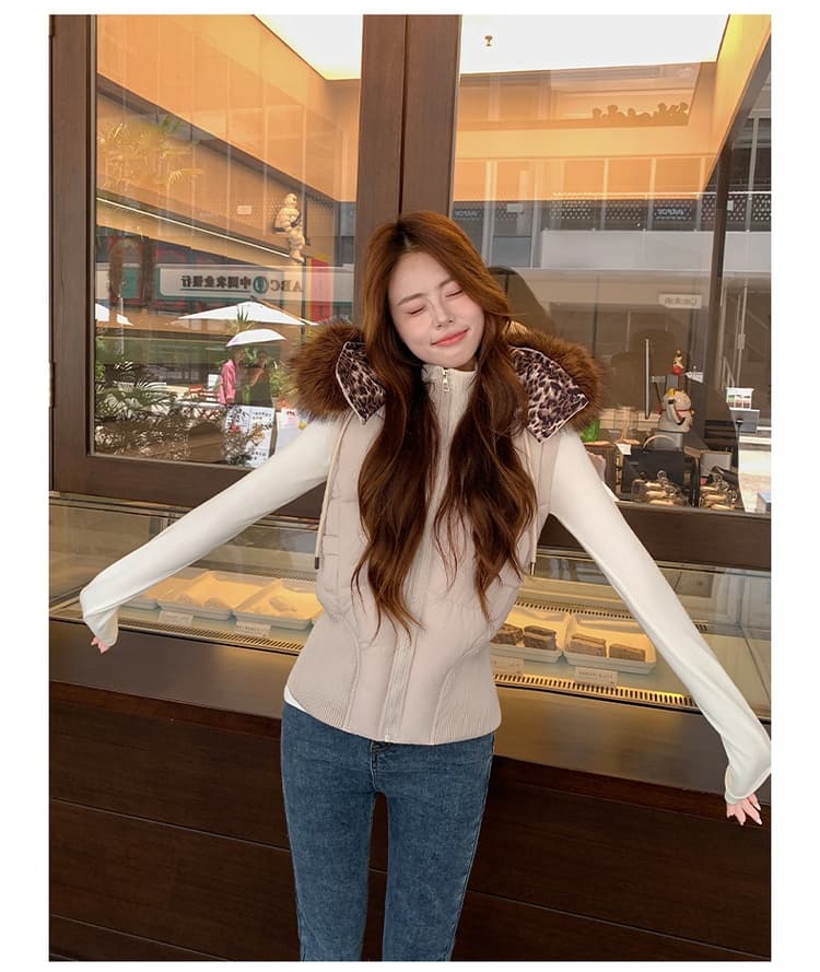 아메리칸 모피 칼라 후드 아래 면화 의류 여성 겨울 새로운 두꺼운 한국 스타일 허리 수축 쇼트 스타일 작은 코튼 외투 상세 이미지 28