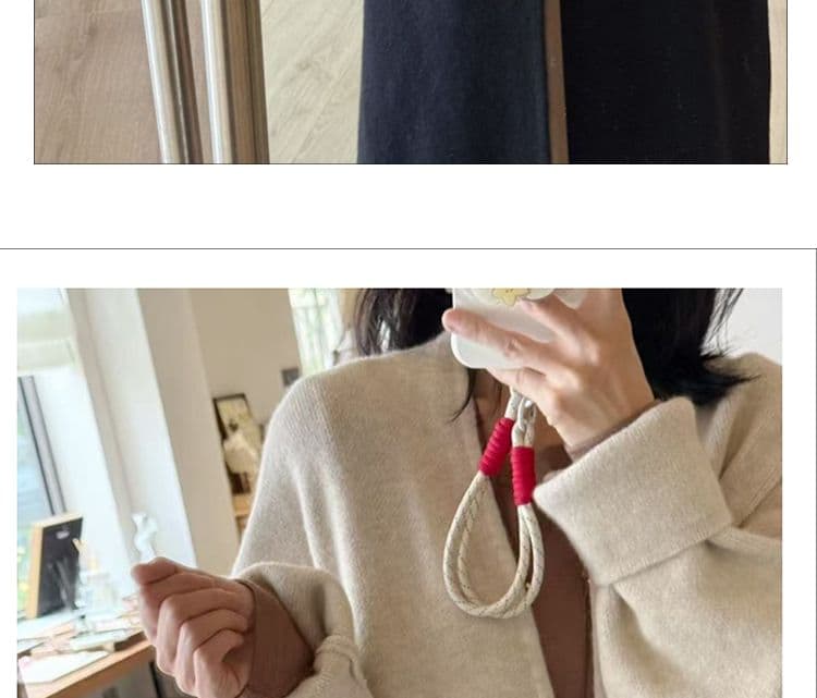 원본 좋은 품질 한 부서 중간 길이 니트 오픈 가디건 여성 가을 겨울 두꺼운 고유 한 잘 생긴 단추 한 알 외투 상세 이미지 23