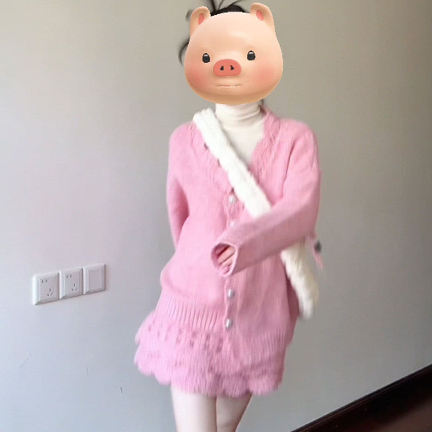원본 좋은 품질 작은 샤넬 스타일 한 부서 착용 가져 가라. 전체 집합 세트 가을 겨울철 새로운 패션 두 조각 여성 세트 이미지 3