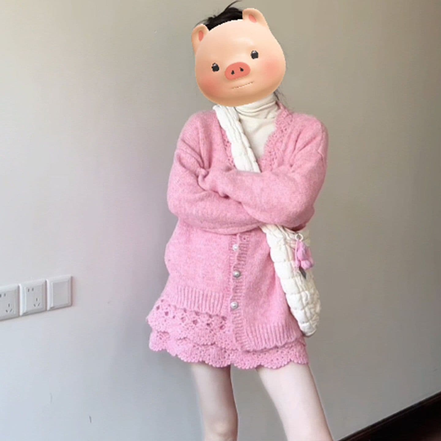원본 좋은 품질 작은 샤넬 스타일 한 부서 착용 가져 가라. 전체 집합 세트 가을 겨울철 새로운 패션 두 조각 여성 세트 상세 이미지 2